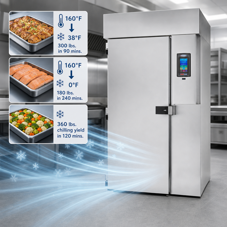 Product image #4 for HURRiCHiLL AP24BCF300-3 Roll-In Remote Blast Chiller/Shock Freezer, 300 lb Capacity