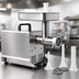 Thumbnail image #4 for Omcan #32 Stainless Steel Countertop Electric Meat Grinder, 1.5 HP