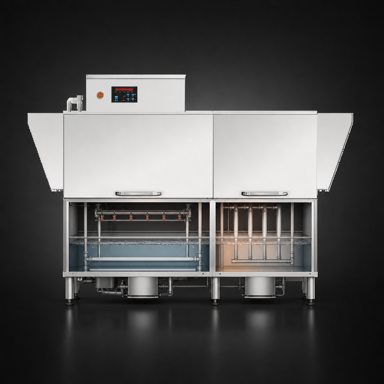 Product image #4 for Blakeslee RC86 High-Temp Conveyor Dishwasher with Prewash, Double Rinse, and Booster
