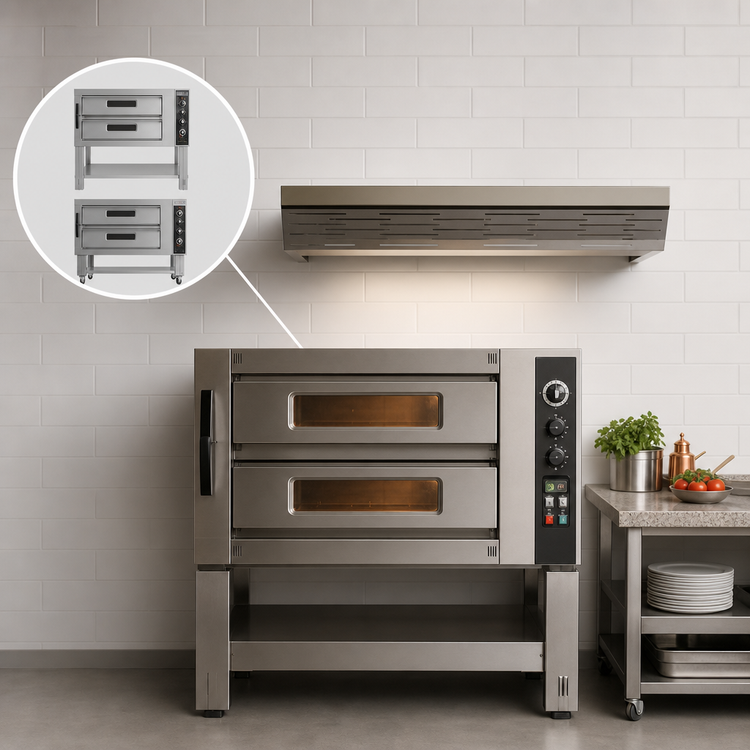 Product image #3 for Omcan USA Stainless Steel Exhaust Hood for Pizza Oven Models 40635 & 40636