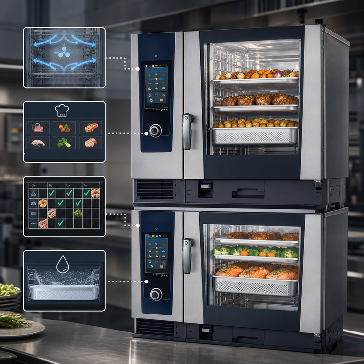 Product image #4 for RATIONAL iCombi Pro Double-Stack Full-Size Electric Combi Oven Set
