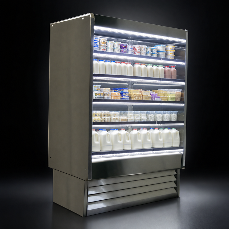 Product image #4 for Howard-McCray 35E Series 63-Inch Remote Dairy Open Merchandiser with LED Lighting, Stainless Steel