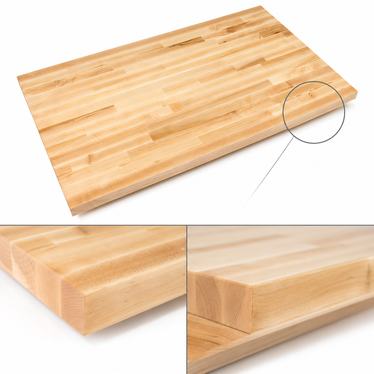Product image #4 for John Boos Boos Block Northern Hard Rock Maple Blended Edge Grain Kitchen Countertop, 84 x 30 x 1-1/2 Inch, Varnique Finish