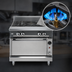 Thumbnail image #4 for Vulcan V Series 36-Inch Heavy Duty Gas Range with 4 Open Burners and Convection Oven