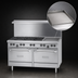 Thumbnail image #4 for Garland US Range U Series 60-Inch Gas Restaurant Range with 6 Open Burners, 24-Inch Griddle, Standard Oven, and Storage Base