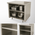 Thumbnail image #4 for Advance Tabco Special Value Economy Open Front Cabinet Work Table with Mid-Shelf, 48 x 24 Inch, Flat Top, 304 Stainless Steel