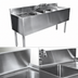 Thumbnail image #4 for CHOICE 24-Inch Two-Compartment Stainless Steel Underbar Sink Unit, 4-Inch On-Center Splash Mount