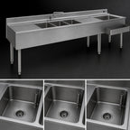 Thumbnail image #4 for Eagle Group 2200 Series BC10C-22R 120-Inch Underbar Combination Unit with 3-Compartment Sink, Dual Drainboards, Right Insulated Ice Bin