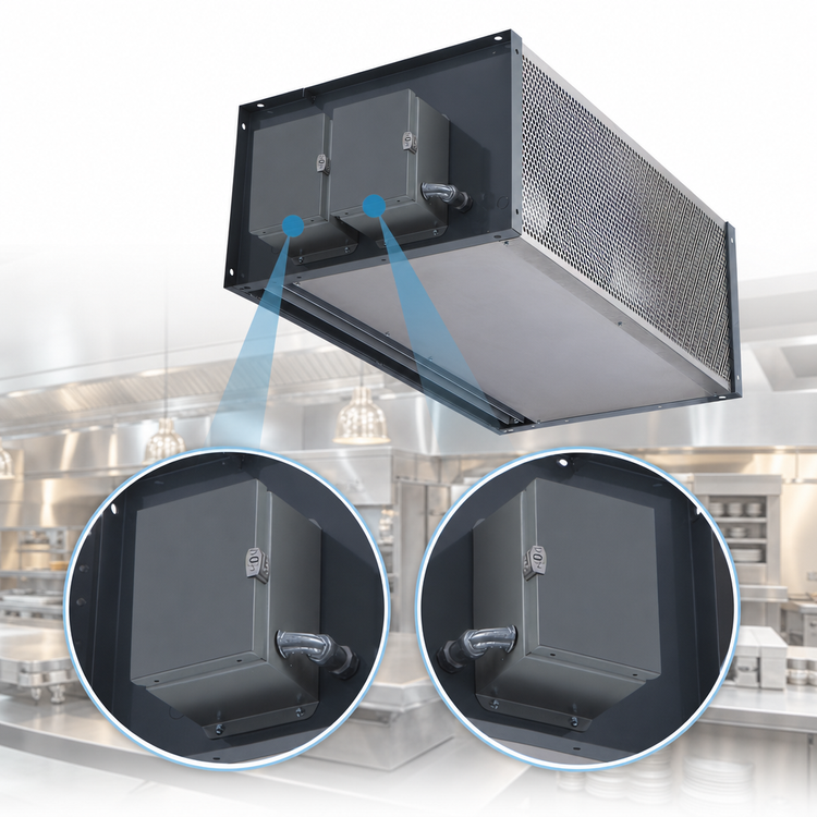 Product image #4 for Berner Industrial Direct Drive 12 Electric Heated Air Curtain, 120-Inch, 2 x 1/2 HP Motors