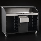 Thumbnail image #4 for Eagle Group Deluxe DPB-5R-V Portable Indoor Bar, 63"W, Melamine Exterior, Stainless Steel Interior, Ice Bin, Speed Rails, Locking Cabinet