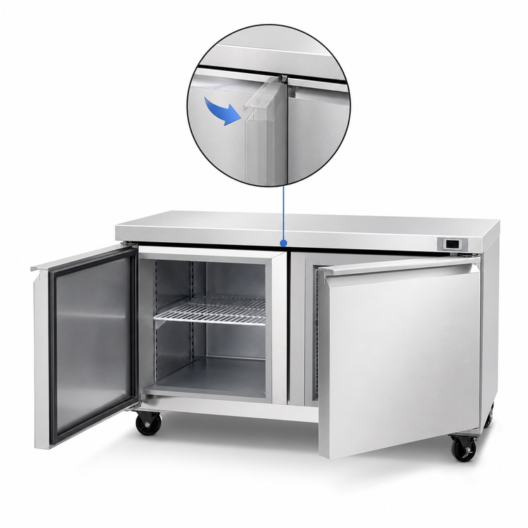 Product image #4 for Maxx Cold Select Series Two-Section Undercounter Freezer, 61-Inch, 14.1 Cu. Ft., Rear-Mounted Self-Contained Refrigeration