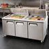 Thumbnail image #4 for Atosa Three-Section Mega Top Sandwich/Salad Prep Table Refrigerator, 72.7 Inch, 30-Pan, Rear-Mounted Self-Contained, Stainless Steel