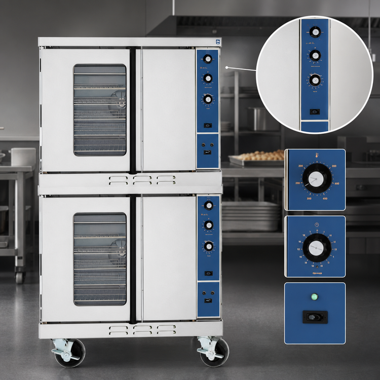 Product image #4 for Duke 613-E2XX Double-Deck Full-Size Electric Convection Oven with Solid State Controls