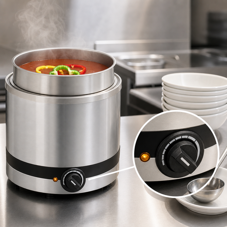 Product image #4 for APW Wyott RCW-11 Round Countertop Electric Food Pan Warmer/Rethermalizer, 11 Qt.