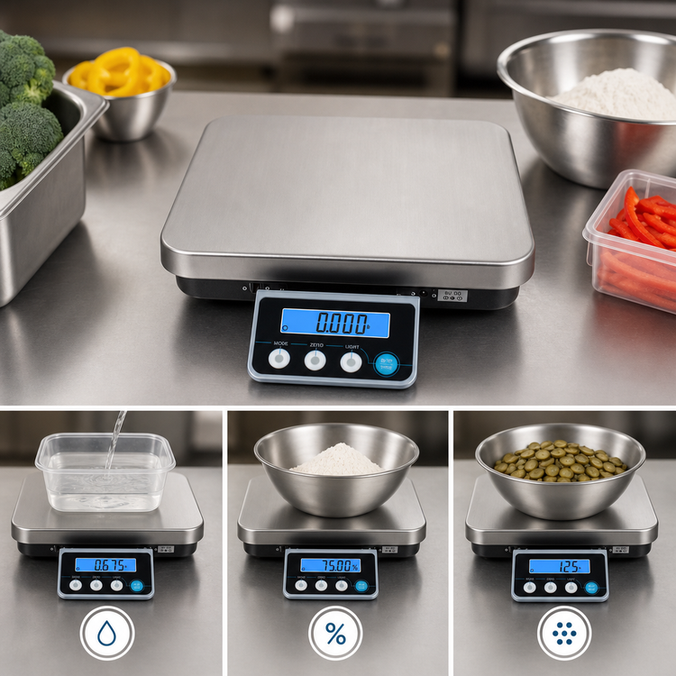 Product image #4 for Escali Large Square Portion Control Digital Scale, 13 lb, 4-In-1 Multi-Mount Display