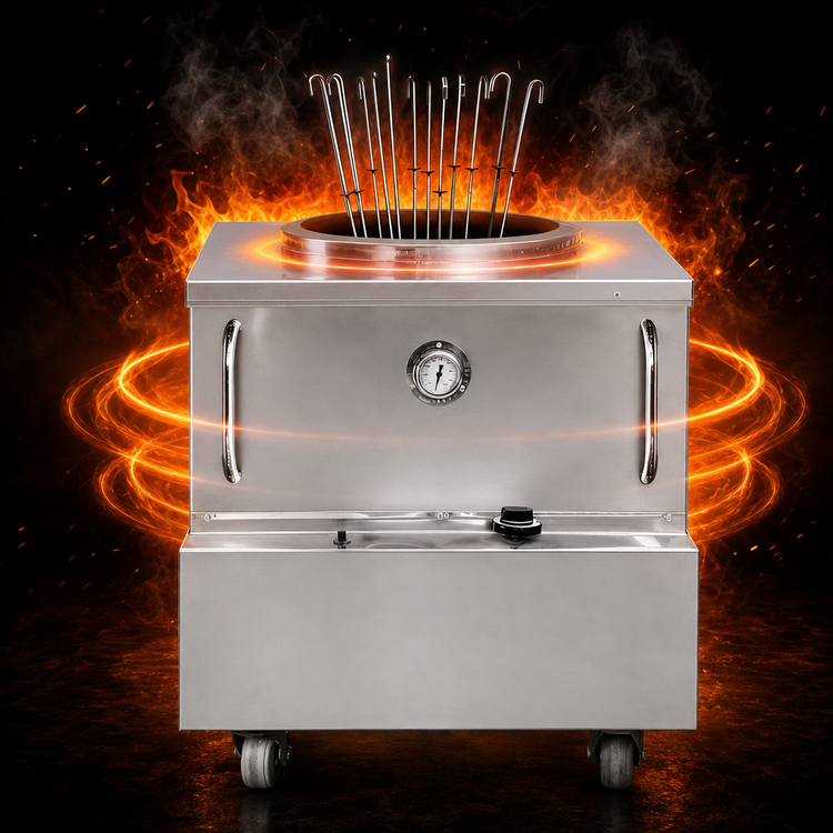 Product image #4 for Omcan USA 34-Inch Natural Gas Tandoor Clay Oven with Stainless Steel Exterior, 70,000 BTU