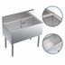 Thumbnail image #4 for Krowne Royal Series 36-Inch Underbar Ice Bin/Cocktail Unit, 110 lb. Capacity