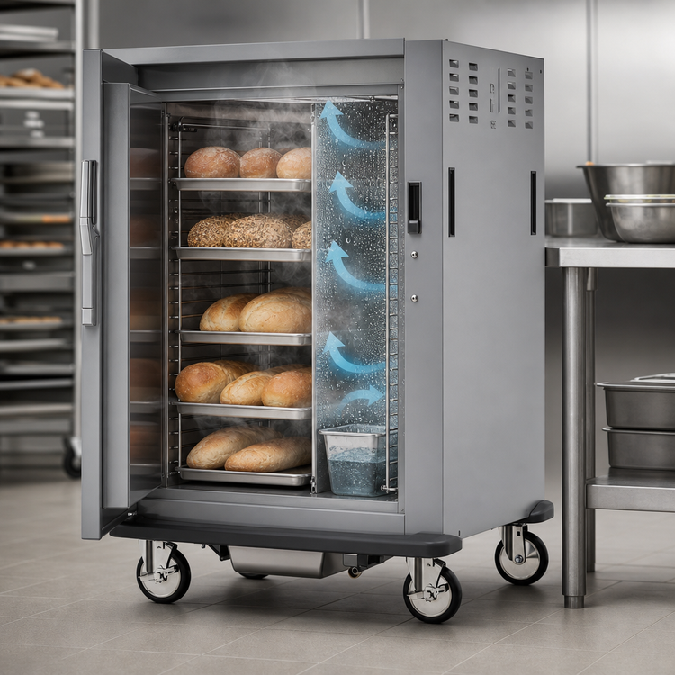 Product image #4 for Metro C5 9 Series Half-Height Pass-Thru Controlled Humidity Heated Holding and Proofing Cabinet with Solid Doors and Lip Load Slides, 120V