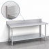 Thumbnail image #4 for Duke Standard 400 Series Stainless Steel Work Table with 5-Inch Riser, 30-Inch x 84-Inch, Galvanized Undershelf