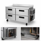 Thumbnail image #4 for Hoshizaki Steelheart WF48B-D4 48-Inch Two-Section Worktop Freezer, 4 Stainless Steel Drawers, 13.66 Cu. Ft.