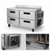 Thumbnail image #4 for Hoshizaki Steelheart WF48B-D4 48-Inch Two-Section Worktop Freezer with 4 Stainless Steel Drawers