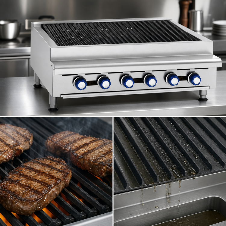 Product image #4 for Imperial 24-Inch Gas Countertop Charbroiler with 4 Radiant Burners