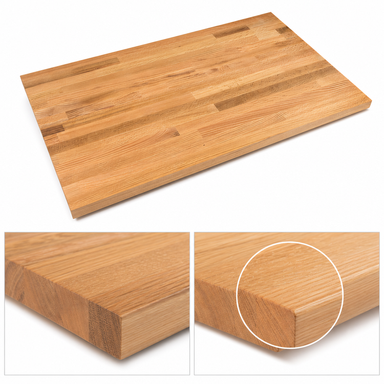 Product image #4 for John Boos Appalachian Red Oak Blended Edge Grain Island Countertop, 96 x 48 x 1-3/4 Inches, Varnique Finish