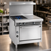 Thumbnail image #4 for Imperial Spec Series Heavy Duty 36-Inch Modular Countertop Gas Range with 2 Open Burners and 18-Inch Hot Top