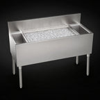 Thumbnail image #4 for Krowne KR19-MS46C-10 46-Inch Underbar Speed Multi Station with 10-Circuit Cold Plate, Center Ice Bin, and Dual Insulated Bottle Wells