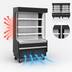 Thumbnail image #4 for Everest Refrigeration 48-Inch Vertical Open Air Merchandiser, Short 28-Inch Deep, 12.2 Cu. Ft., Self-Contained R-290, Black