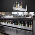 Thumbnail image #4 for Advance Tabco Underbar Basics Single-Tier Stainless Steel Speed Rail, 96 Inch, 27-28 Bottle Capacity