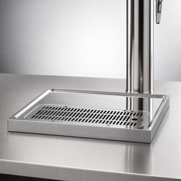 Product image #4 for Perlick Platform Surface Mount Stainless Steel Drip Tray Trough for Lucky/Panther/Sexy Towers