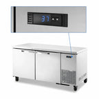 Thumbnail image #4 for True Mfg. - General Foodservice SPEC SERIES TUC-67-HC~SPEC3 2-Section Deep Undercounter Refrigerator, 2 Solid Doors, Stainless Steel