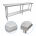 Thumbnail image #4 for Sapphire 84 Inch x 30 Inch 16-Gauge 304 Stainless Steel Work Table with Beveled Square Edge and Adjustable Undershelf