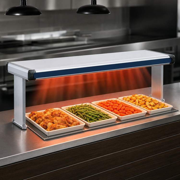 Product image #4 for Hatco Glo-Ray Designer Dual Strip Heater with Lights, 63-1/2 Inch Wide, Aluminum