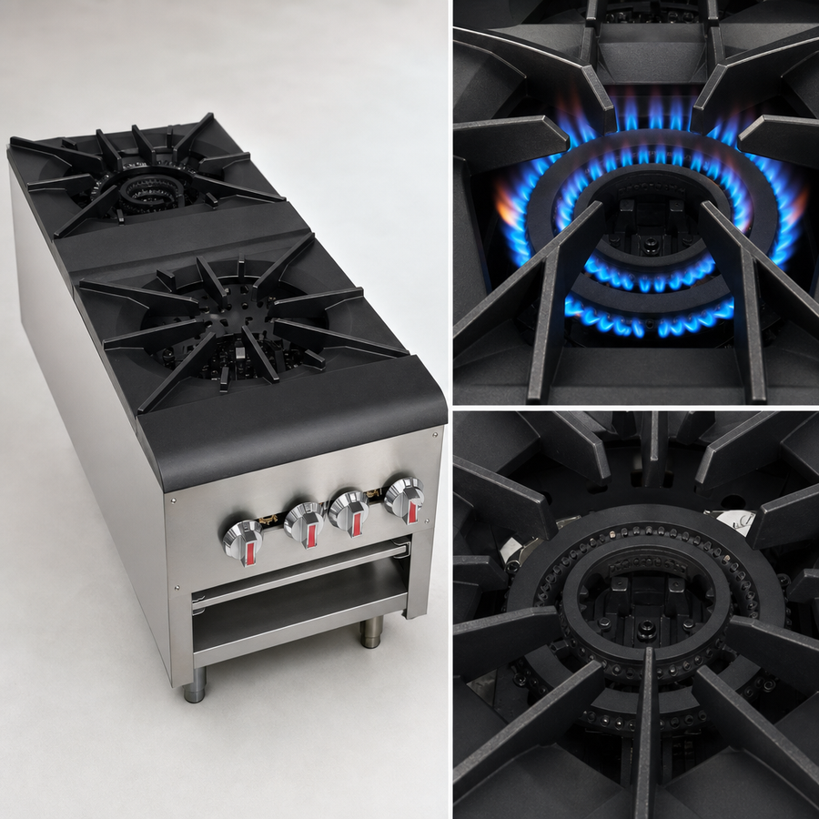 Two-Ring Cast Iron Burners