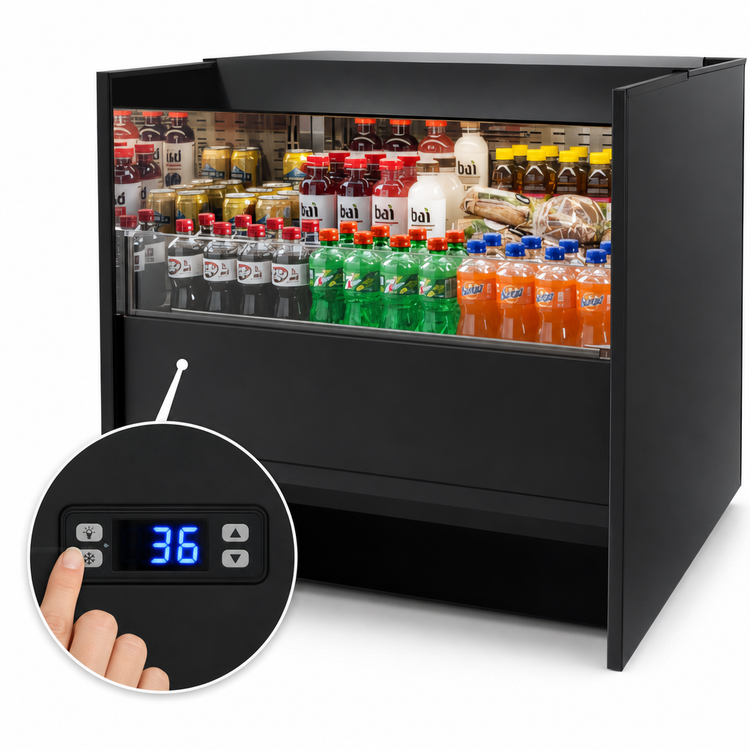 Product image #4 for Federal Industries Slim-Line Undercounter Self-Serve Refrigerated Merchandiser, 35.7" W, Black