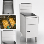 Thumbnail image #4 for Pitco Frialator (Middleby) Solstice SG14R-S Gas Floor Fryer, Full Frypot, Millivolt Controls, 40-50 lb Oil Capacity, Stainless Steel