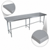 Thumbnail image #4 for BK Resources 84-Inch x 30-Inch Open Base Flat Top Stainless Steel Work Table