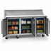 Thumbnail image #4 for Centerline by Traulsen 72-Inch Three-Section Compact Reach-In Prep Table Refrigerator with Left-Hinged Solid Doors