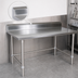 Thumbnail image #4 for John Boos Stallion 108-Inch x 30-Inch Stainless Steel Cocktail Station Work Table with 5-Inch Backsplash and Safety Edge