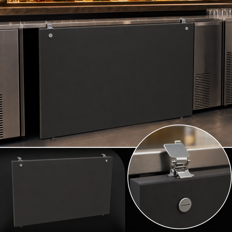 Product image #4 for Glastender 42-Inch Black Locking Cover for BLD-42 Underbar Units