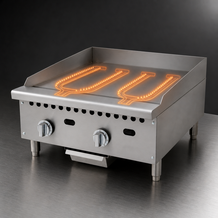 Product image #4 for Migali Competitor Series 24-Inch Countertop Natural Gas Griddle with Thermostatic Controls