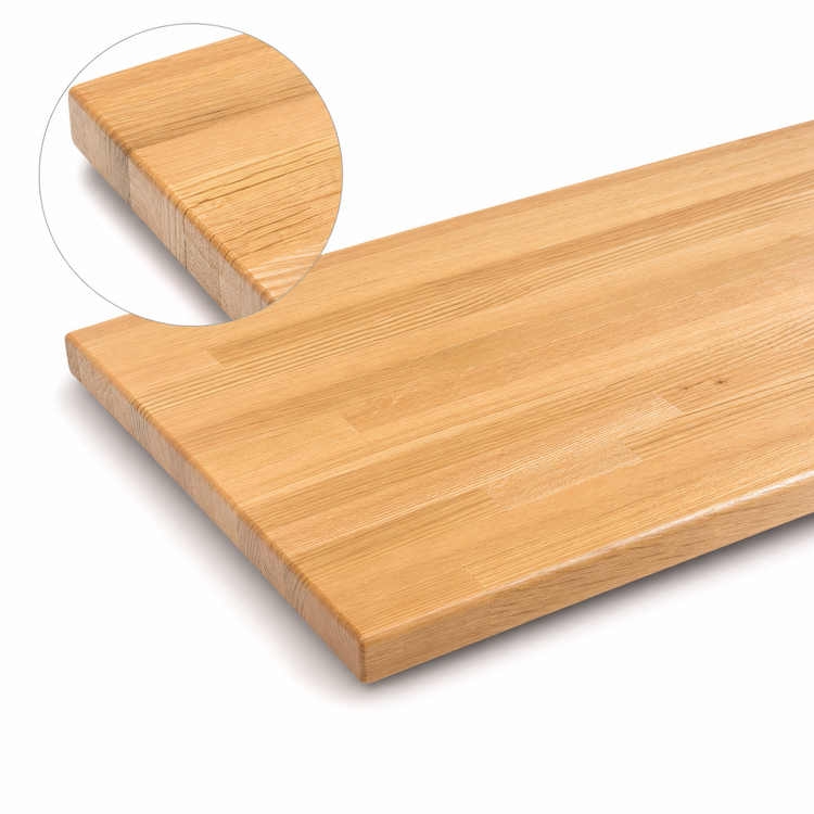 Product image #4 for John Boos Appalachian Red Oak Blended Edge Grain Island Countertop, 120 x 36 x 1-1/2 Inch, Varnique Finish