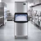 Thumbnail image #4 for Koolmore CIM-315 Freestanding Air-Cooled Commercial Ice Maker with 200 lb Bin, 315 lb/24 Hr Production, Stainless Steel