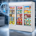 Thumbnail image #4 for True GDM-72F-HC~TSL01 3-Section Glass Door Freezer Merchandiser, Self-Contained Bottom-Mount, White