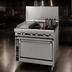 Thumbnail image #4 for Titan JTRH-24G-2-36C Heavy Duty Gas Range with (2) Open Burners, (1) 24-Inch Griddle, and Convection Oven