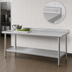 Thumbnail image #4 for Deluxe Series 108-Inch x 24-Inch Stainless Steel Work Table with Rear Upturn and Adjustable Undershelf
