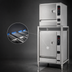 Thumbnail image #4 for SteamChef 3 & 6 Double-Stacked Boilerless Gas Convection Steamer with Stand