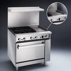Thumbnail image #4 for Imperial (Middleby) Pro Series IR-4-G12T-E 36-Inch Electric Restaurant Range with 4 Round Elements, 12-Inch Thermostatic Griddle and Standard Oven